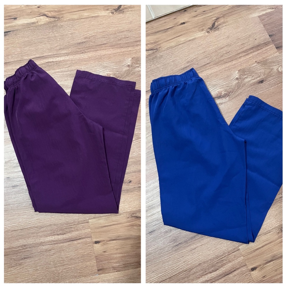 Lot of 2 WonderWink four-stretch scrub pants, size S